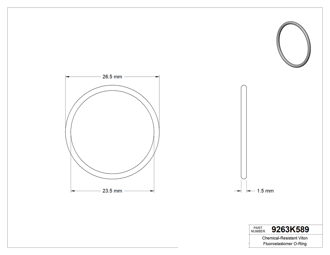 Technical drawing - 9263K589
